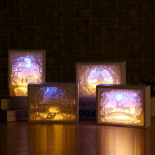 Load image into Gallery viewer, 3D Paper Carving Night Lights LED Table Lamp